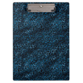 Porte-bloc Bleu et Or Série Léopard Design 3 (Devant)
