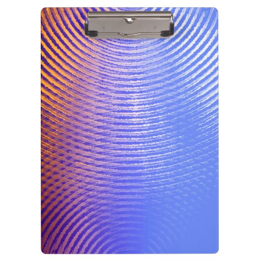Porte-bloc Bleu et orange, ondes sonores motif (Devant)