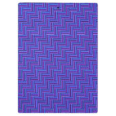 Porte-bloc Bleu et violet rayures double tissage (Dos)