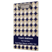 Porte-bloc Bleu foncé, Baseball, Nom, Cadeau pour entraîneur (Gauche)