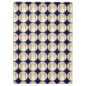 Porte-bloc Bleu foncé, Baseball, Nom, Cadeau pour entraîneur (Dos)