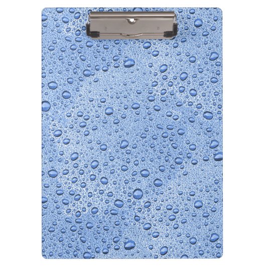 Porte-bloc Bleu gouttelettes d'eau (Devant)