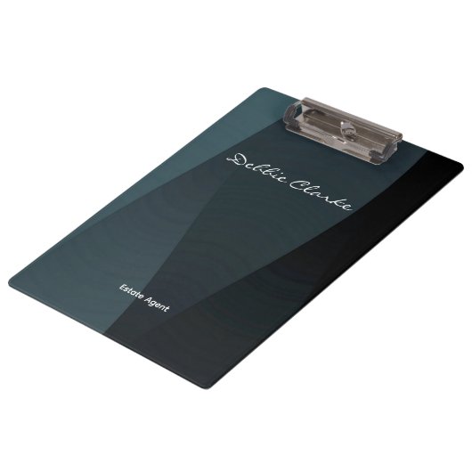Porte-bloc Bleu gris des vagues motif (Incliné)