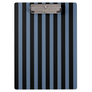 Porte-bloc Bleu gris et noir rayures