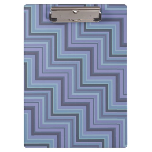 Porte-bloc Bleu gris rayures motif (Devant)