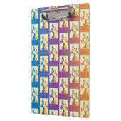 Porte-bloc Bleu moderne, violet, orange Tulip Couple Floral (Gauche)