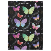Porte-bloc Bleu Purple Chic Papillons Motif (Dos)