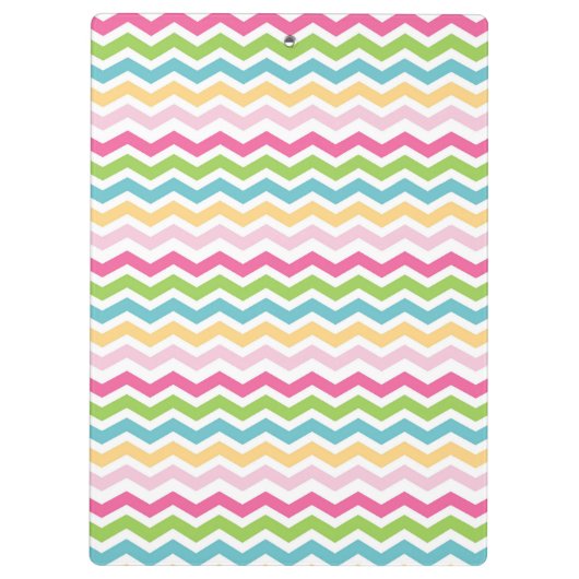 Porte-bloc Bleu rose bleu vert jaune jaune Chevron rayures (Dos)