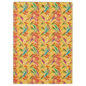 Porte-bloc Bleu rouge violet Abstrait Art Déco Floral (Dos)