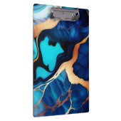 Porte-bloc Bleu tendance en or faux marbre (Swatch)