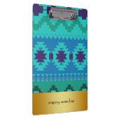Porte-bloc Bleu Textile Design Arrière - plan Badge Or (Swatch)