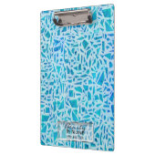 Porte-bloc Bleu Turquoise Mosaïque Carrelage Moderne Chic (Gauche)