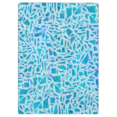 Porte-bloc Bleu Turquoise Mosaïque Carrelage Moderne Chic (Dos)