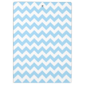Porte-bloc Bleu Zigzag, Bleu Chevron, Vague Motif, Votre Nom (Dos)