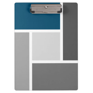 Porte-bloc Bloc de couleur moderne Mosaïque Bleu gris blanc o