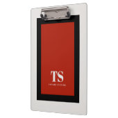 Porte-bloc Bloc de couleur monogramme simple et élégant (Gauche)