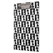 Porte-bloc Bloc de monogramme noir blanc pour chat (Gauche)