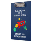 Porte-bloc Bloc-notes de thème spatial bleu marine pour anniv (Gauche)