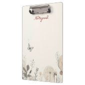 Porte-bloc Bloc-notes orné d'illustrations de plantes sauvage (Gauche)
