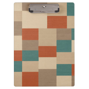 Porte-bloc Blocs Géométriques Modernes Sarcelle & Beige