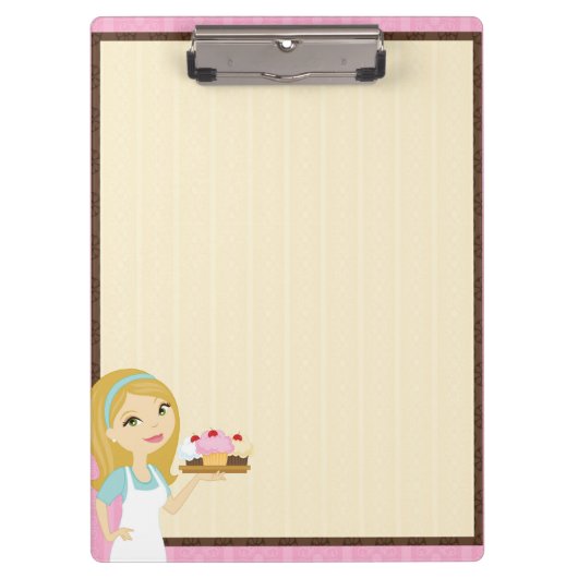 Porte-bloc Blonde Baker Cupcake D12 Porte - bloc 3 (Devant)