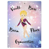 Porte-bloc Blonde étoilée, Yeux verts, Léotard bordeaux (Dos)