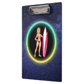 Porte-bloc Blonde Surfer Adolescent Girl Galaxy (Gauche)