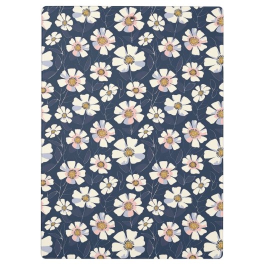 Porte-bloc Blue and Floral Pattern (Dos)