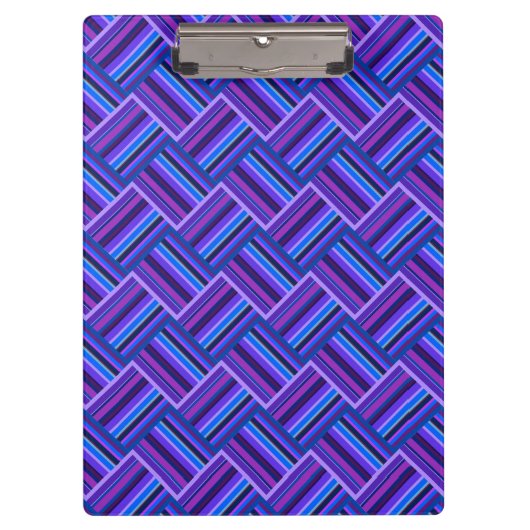 Porte-bloc Blue and purple stripes weave (Devant)