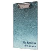 Porte-bloc Blue aqua turquoise gradient aluminium grunge en b (Gauche)