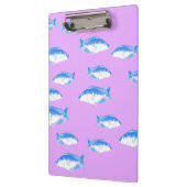 Porte-bloc Blue fish on lilac (Gauche)