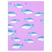 Porte-bloc Blue fish on lilac (Dos)