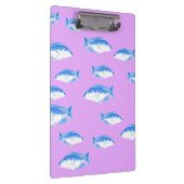 Porte-bloc Blue fish on lilac (Swatch)