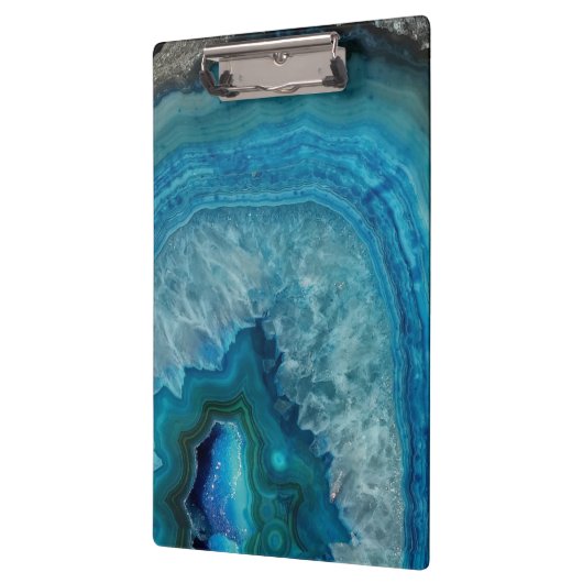 Porte-bloc Blue Geode Rock Mineral Agate Crystal Image (Gauche)