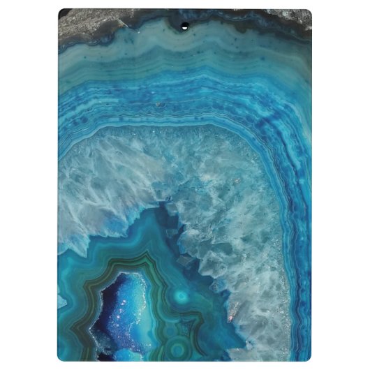 Porte-bloc Blue Geode Rock Mineral Agate Crystal Image (Dos)