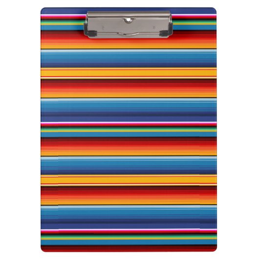 Porte-bloc Blue Gold Red Sarape mexicaine (Devant)
