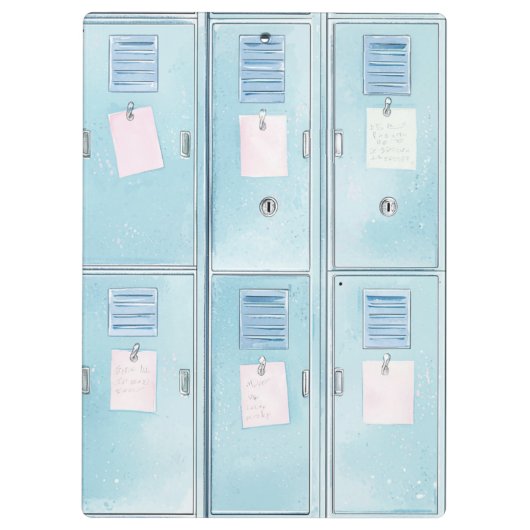 Porte-bloc Blue High School Lockers (Dos)