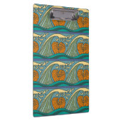 Porte-bloc Blue Ocean Waves Nautilus Seashell Motif Nouveau (Swatch)