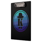 Porte-bloc Blue Ombre Nom Monogramme Initial Pour Hommes (Gauche)