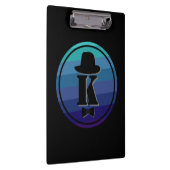 Porte-bloc Blue Ombre Nom Monogramme Initial Pour Hommes (Swatch)