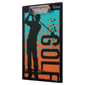 Porte-bloc Blue Orange Abstrait Art Golf (Gauche)