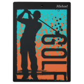 Porte-bloc Blue Orange Abstrait Art Golf (Dos)