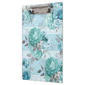 Porte-bloc Blue Roses Lace and Silver détails (Gauche)