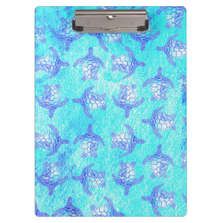 Porte-bloc Blue Sea Turtle Print
