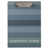 Porte-bloc Blue Shades Ombre Simple Stripe Personnaliser le n (Devant)