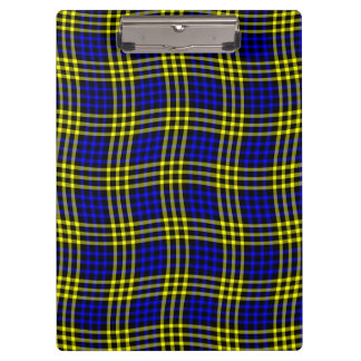 Porte-bloc Blue Yellow Plaid Checker Seamless Pattern
