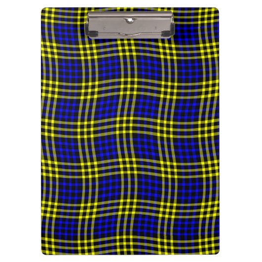 Porte-bloc Blue Yellow Plaid Checker Seamless Pattern (Devant)