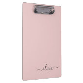 Porte-bloc Blush Dusty rose moderne Script Girl Monogramme No (Swatch)