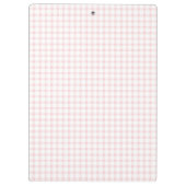 Porte-bloc Blush Rose Gingham Monogramme Classique  (Dos)