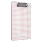 Porte-bloc Blush Rose Gingham Monogramme Classique  (Swatch)